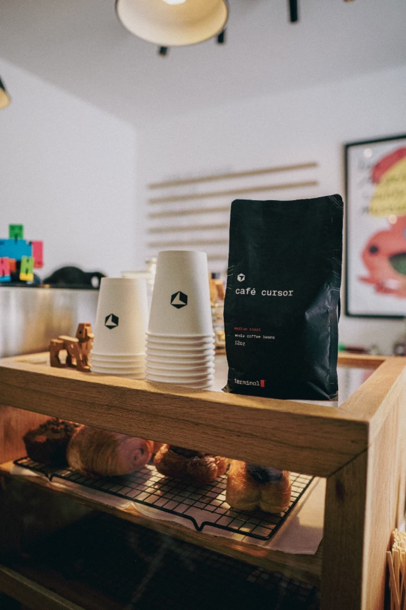 Cafe Cursor cups with the event logo